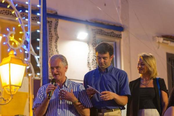 (from left to right) Christian Gsodam, EU External Action Service; Alexandre Mazin, French BELC member from Saint-Léonard de Noblat and Giustina Mattera, Italian BELC member of Ischia 